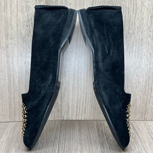 California Magdesians Shoes Womens 6M Jeweled Embellished Loafer Suede Black - Picture 8 of 12